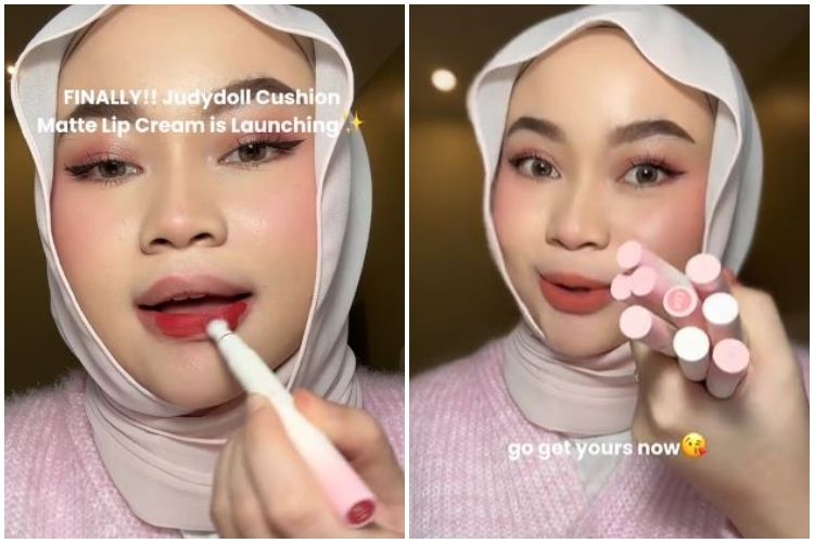 Review Judydoll Cushion Matte Lip Cream diklaim tahan hingga 12 jam, transferproof nggak ya?