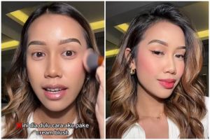 Nggak perlu touch up, trik aplikasikan blush on cream agar tahan lama cuma dicampur 1 produk khusus