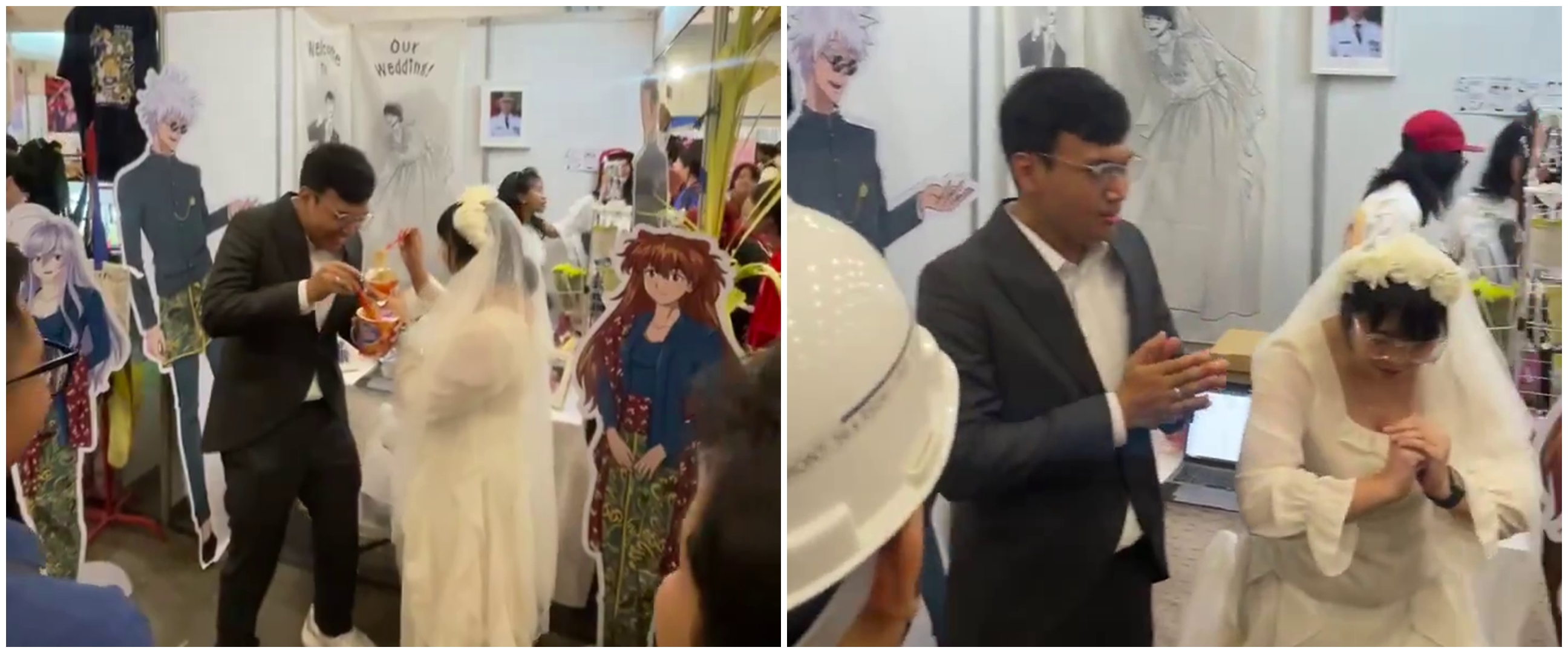 Pasangan ini pilih rayakan resepsi pernikahan di event Comifuro, bisa nikah sekaligus jualan