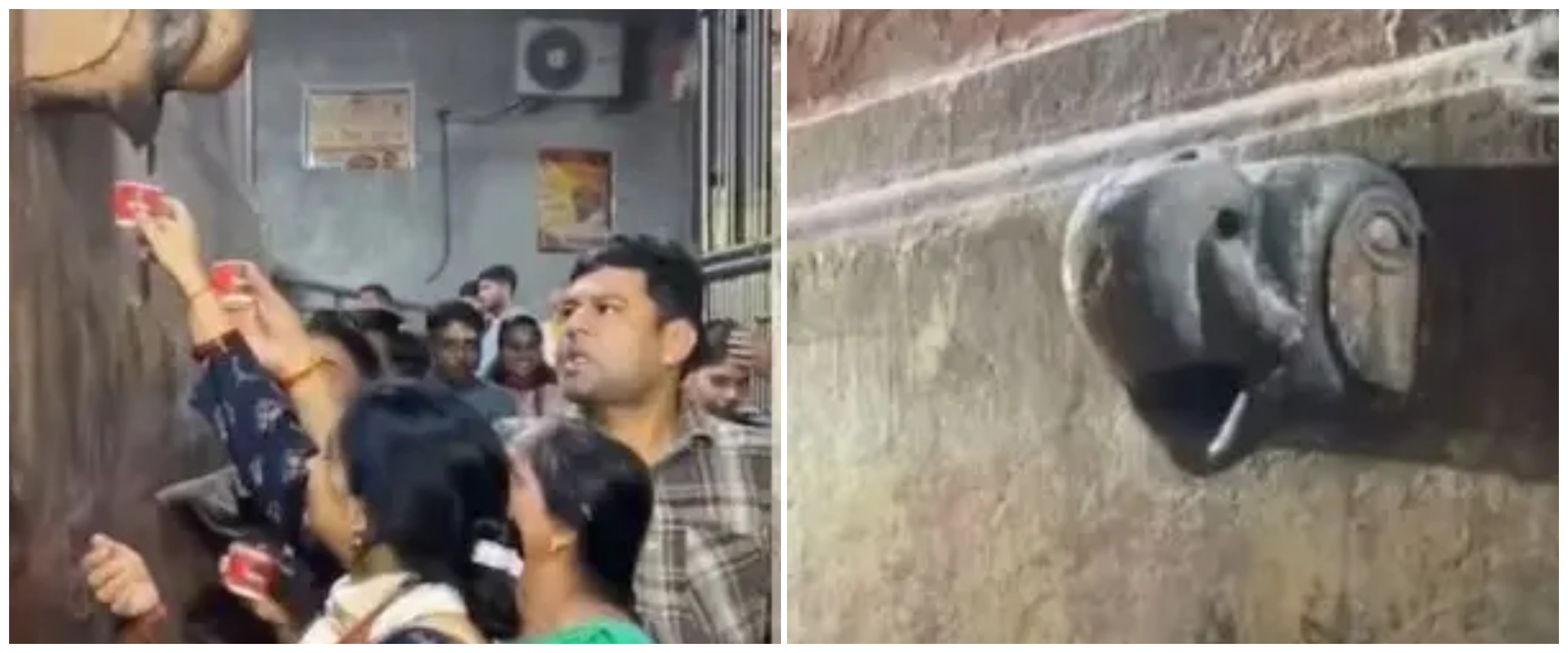 Diduga air suci, warga India berebut air air AC untuk diminum dan basuh wajah