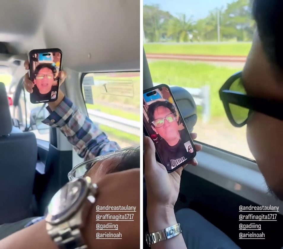 Usai dituding nyindir, momen Andre Taulany video call Raffi Ahmad ini malah bikin salah fokus