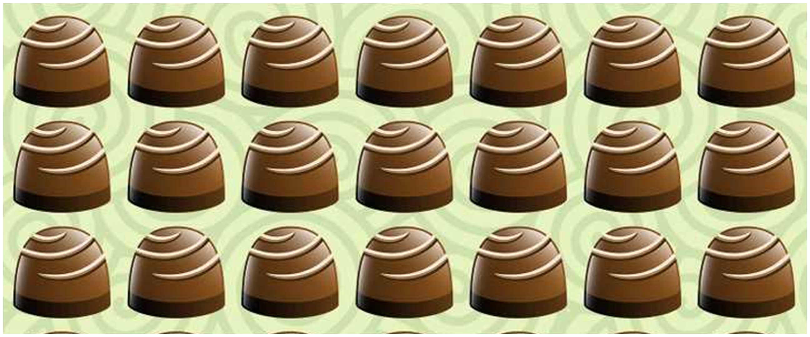 Tes ilusi optik, temukan cokelat yang berbeda dalam 3 detik
