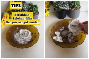 Jangan langsung dicongkel, ini cara bersihkan bekas lelehan lilin di piring cuma pakai 1 bahan dapur