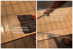 Cara mengepel agar lantai rumah lebih kesat, wangi, dan antiserangga, pakai rebusan 3 bahan dapur ini