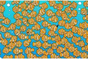 Ilusi optik, buktikan kecerdasan kamu, yakin bisa menemukan ikan berbeda dalam 5 detik?