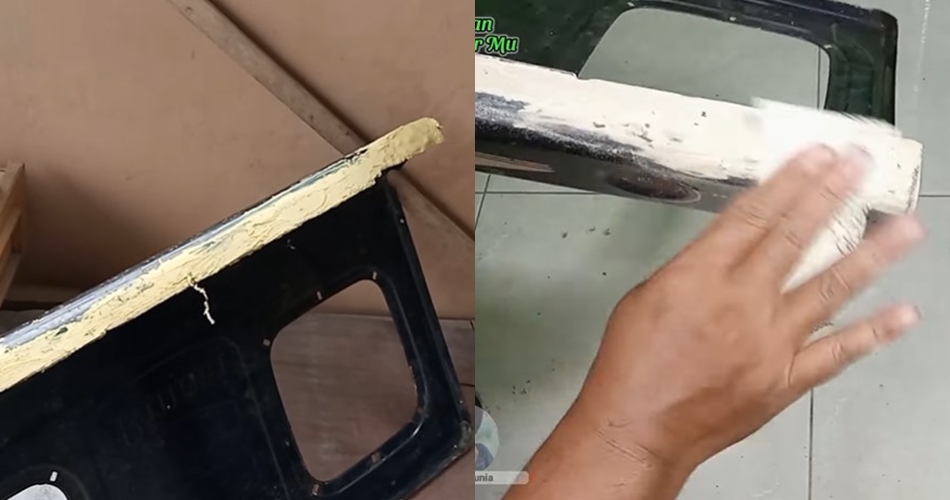 Tak butuh alat las, begini trik perbaiki body kompor yang sudah keropos jadi kuat lagi