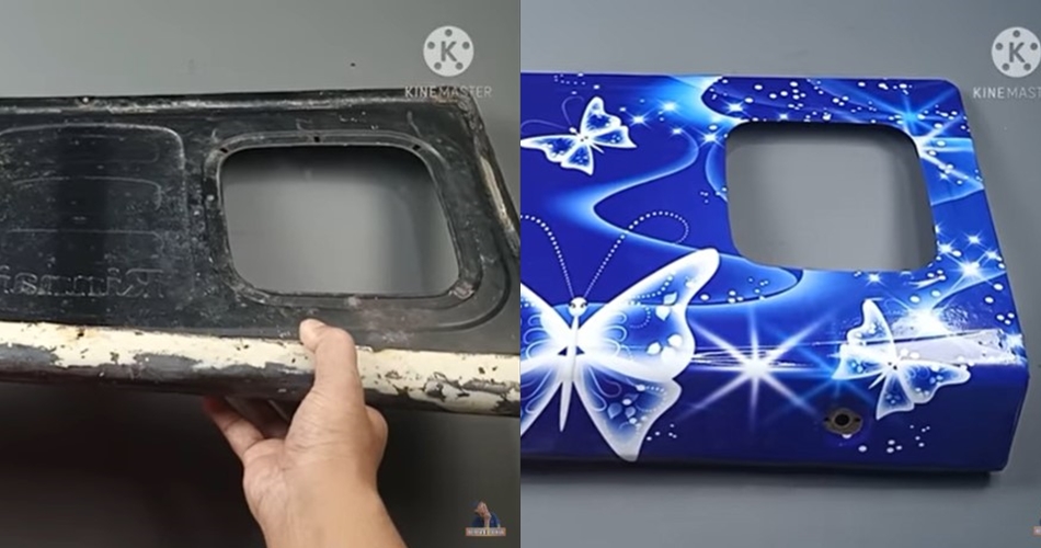 Tak butuh alat las, begini trik perbaiki body kompor yang sudah keropos jadi kuat lagi