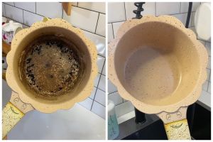 Trik bersihkan panci gosong berkerak ini bikin kinclong lagi pakai tambahan 2 bahan dapur