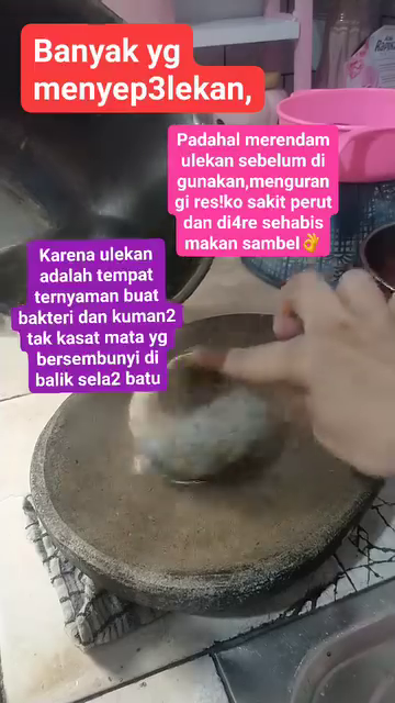 Jangan langsung dipakai, ini trik sterilkan cobek dan ulekan supaya nggak terkontaminasi bakteri