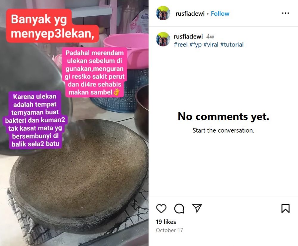 Jangan langsung dipakai, ini trik sterilkan cobek dan ulekan supaya nggak terkontaminasi bakteri