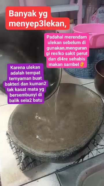 Jangan langsung dipakai, ini trik sterilkan cobek dan ulekan supaya nggak terkontaminasi bakteri