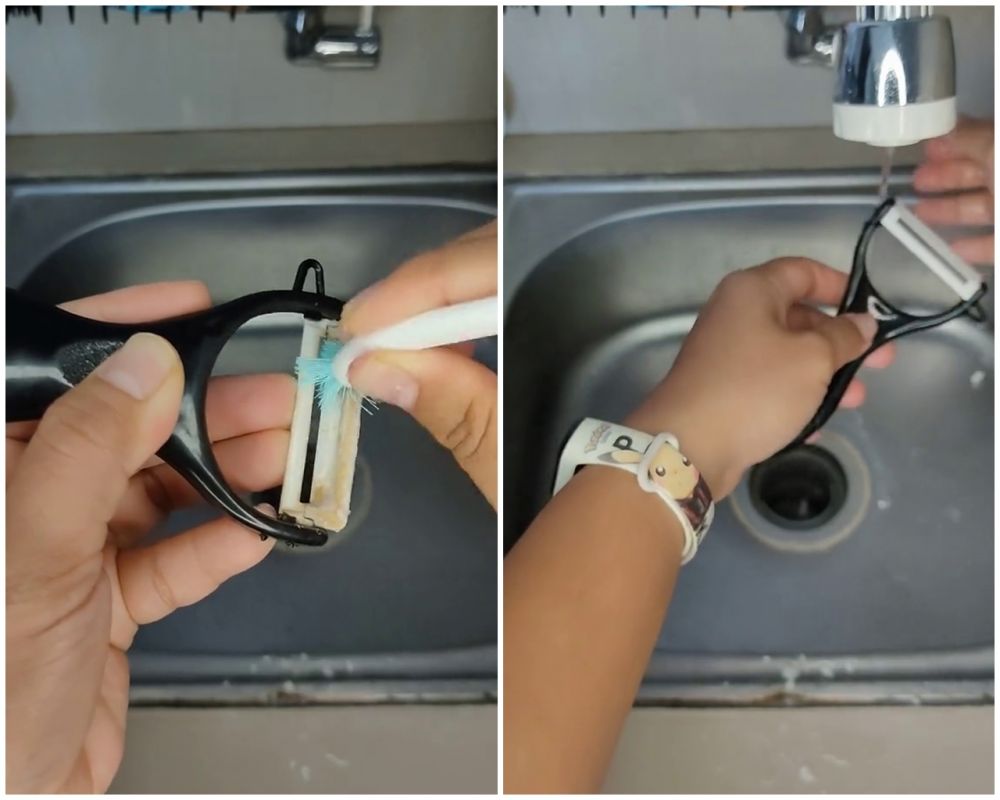 Bisa bikin tajam, ini trik bersihkan peeler buah dekil dan berkerak agar lebih mudah dipakai lagi