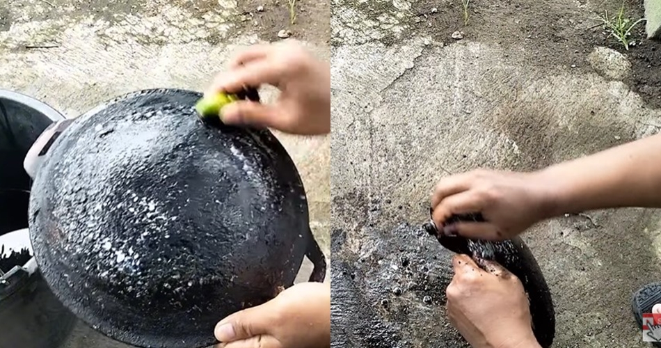 Cara hilangkan kerak gosong di wajan dengan dua bahan dapur sederhana