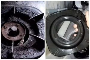 Trik bersihkan kerak tebal di tungku kompor pakai tiga bahan dapur, tak perlu direndam larutan cuka