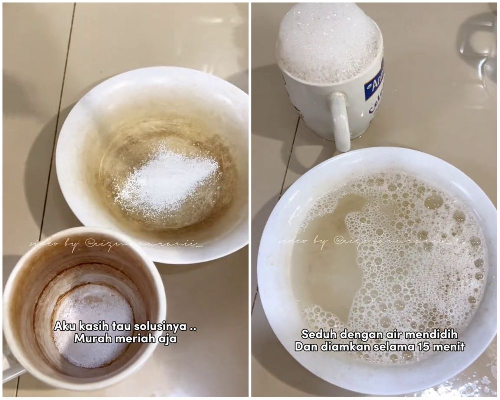 Jangan dibuang, ini trik mengubah mangkuk lama berkerak jadi putih lagi dan lebih bersih