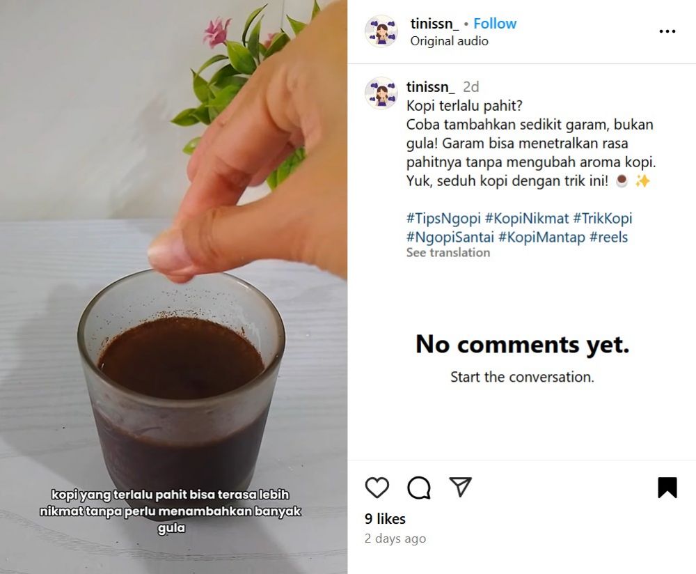 Bukan ditambah gula, ini trik mengurangi rasa pahit berlebih pada kopi hitam agar tetap enak