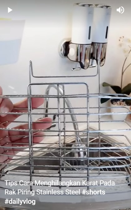 Trik mudah menghilangkan karat di rak piring dengan satu bahan saja