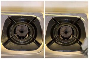 Trik mudah bersihkan bekas minyak di kompor dengan kulit buah ini, bikin kinclong lagi