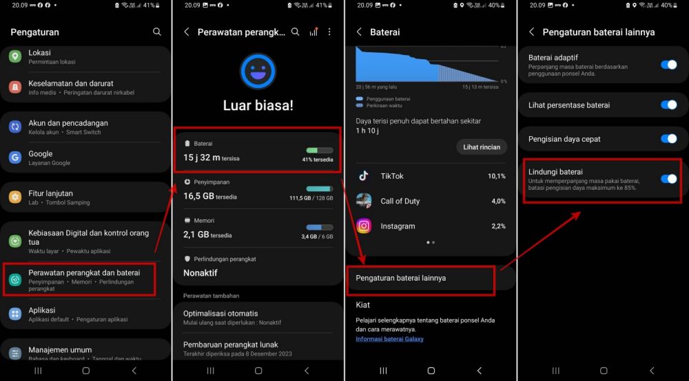 Cara mengatur strongbatas strongpengisian daya/strong/strong strongbaterai smartphone/strong Android