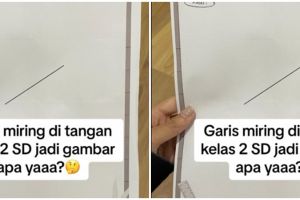 13 Potret hasil gambar anak kelas 2 SD dari satu garis miring ini imajinasinya di luar dugaan