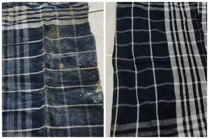 Trik cepat bersihkan lap dapur berminyak dan penuh noda lemak dengan dua bahan sederhana