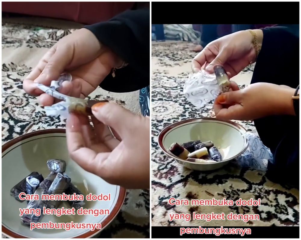 Jangan langsung dikupas, ini cara buka bungkus dodol garut agar tak lengket dan menempel di kertas