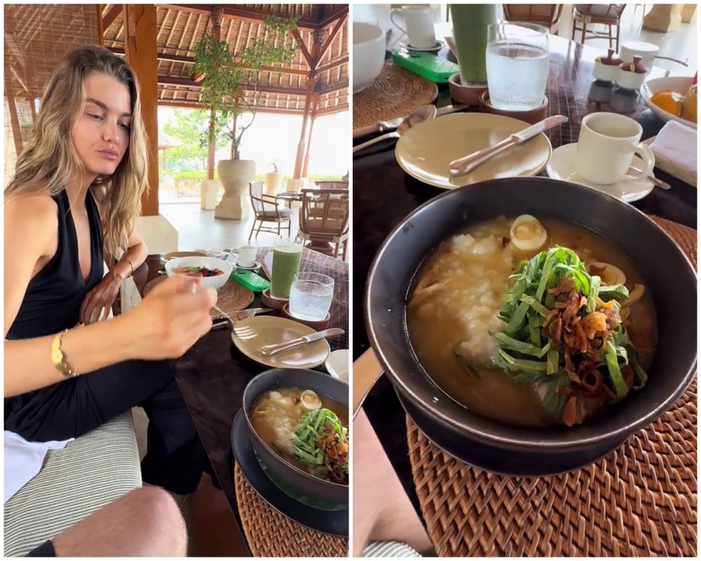 Luna Bijl ditulari virus melokal oleh Maarten Paes, cicipi bubur ayam lalu beri rating mengejutkan