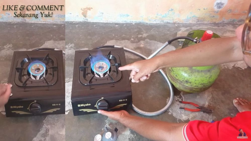Trik memperbesar api kompor gas yang terlalu kecil agar kembali normal, mudah ditiru