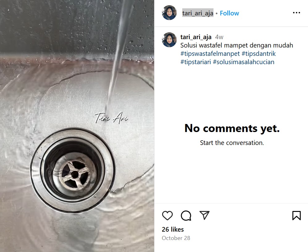 Tak perlu disiram air panas, ini trik aman atasi wastafel mampet penuh lemak pakai 2 bahan dapur