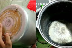 Bisa bikin nasi cepat matang, ini cara memperbaiki panci rice cooker yang penyok pakai alat sederhana