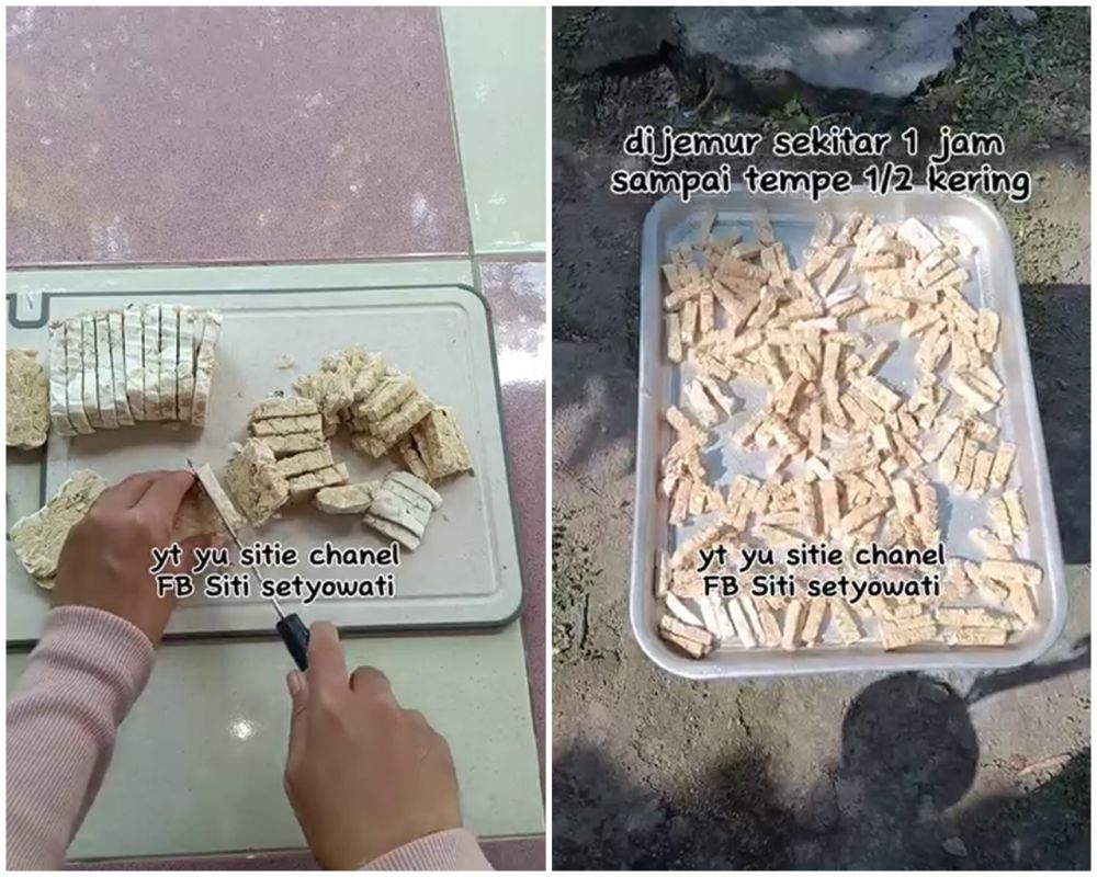 Jangan langsung digoreng, ini trik agar kering tempe tak menyerap banyak minyak dan awet disimpan