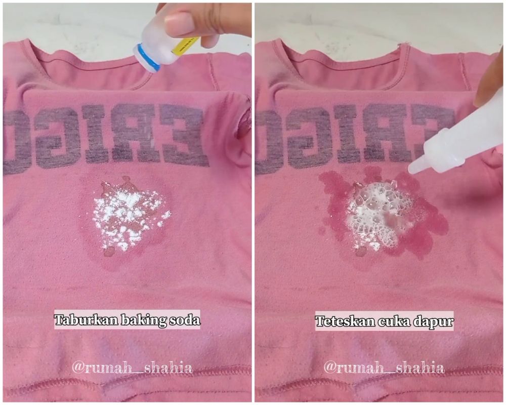 Trik hilangkan noda susu yang mengering di baju agar bersih tanpa bekas, cukup pakai 3 bahan dapur
