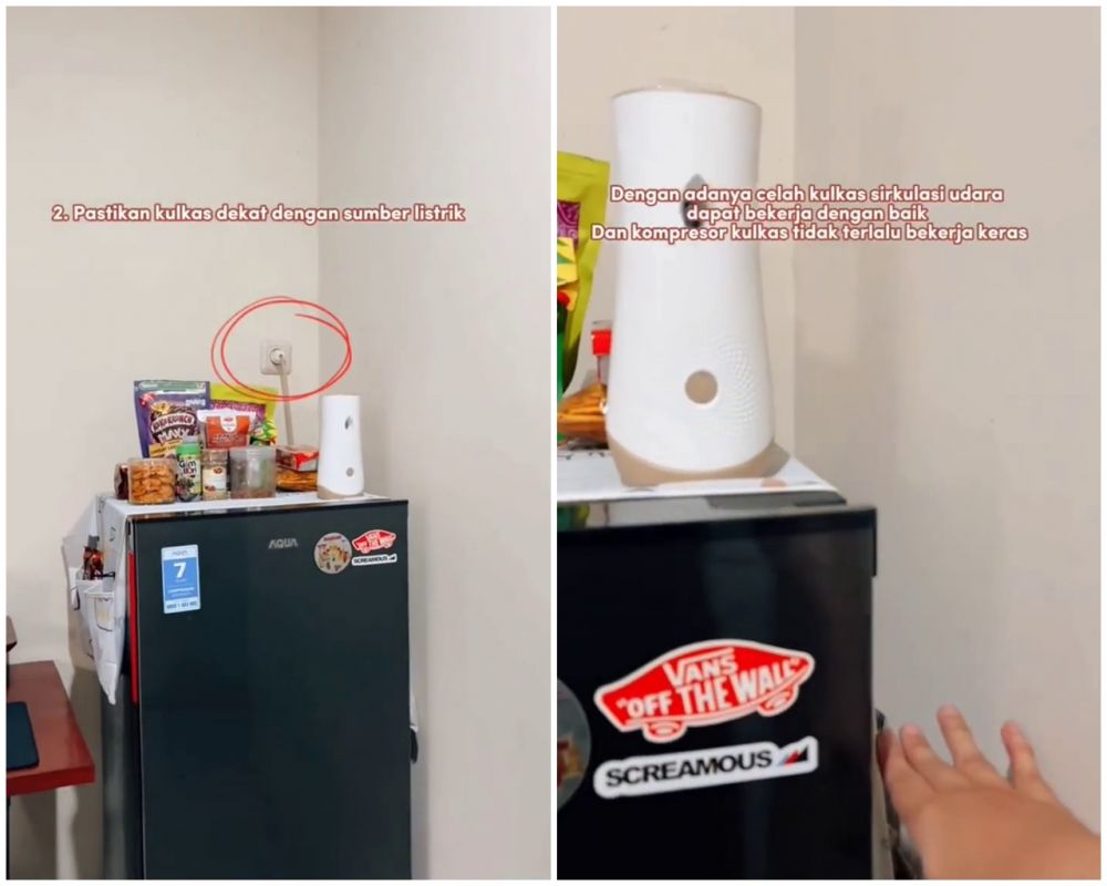 Nggak asal diletakkan, begini cara meletakkan kulkas agar hemat listrik dan nggak makan tempat