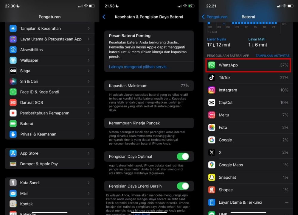 Cara mengatasi masalah baterai iPhone yang sering terkuras habis