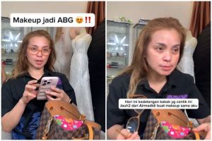 Transformasi emak-emak 40 tahun dirias soft glam ini hasilnya auto jadi ABG, disebut mirip Rossa