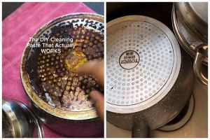 Tanpa cuka atau baking soda, ini cara bersihkan pantat wajan gosong dan hitam bermodal 1 ampas dapur