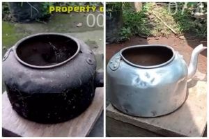 Trik membersihkan teko penuh kerak gosong dengan dua bahan sederhana, kembali kinclong