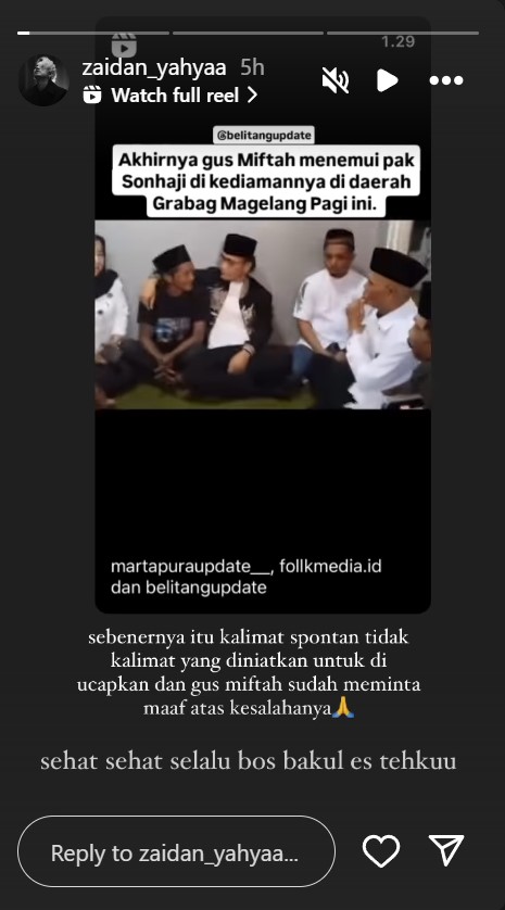 Dikritik karena ikut tertawa saat Gus Miftah ejek penjual es teh, ini klarifikasi Habib Zaidan Yahya