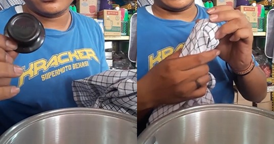 Trik simpel mengatasi bawah panci bahan alumunium yang penyok, cukup pakai 2 alat sederhana
