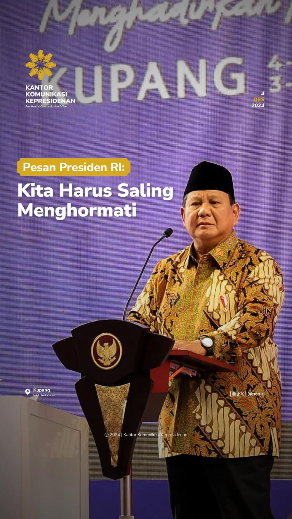 Prabowo Subianto angkat bicara soal Miftah Maulana mengundurkan diri dari Utusan Khusus Presiden