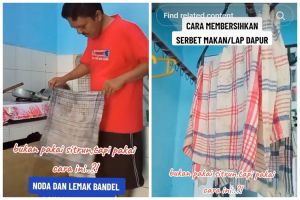 Bukan pakai sitrun, ini cara cuci serbet dapur dekil dan bau apek andalkan 2 bahan sederhana