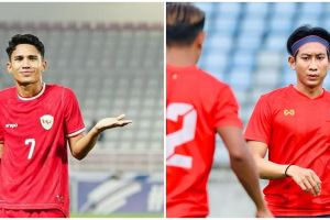 Aksi kasar bek Myanmar ke Marselino Ferdinan, warganet kecewa dengan tindakan wasit