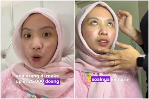 Dirias pakai jasa MUA Rp 25 ribu saat wisuda, hasil makeup cewek berjerawat ini tetap awet seharian
