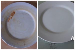 Bukan direndam cairan pemutih, ini trik membersihkan kerak membandel di piring lama pakai 2 bahan