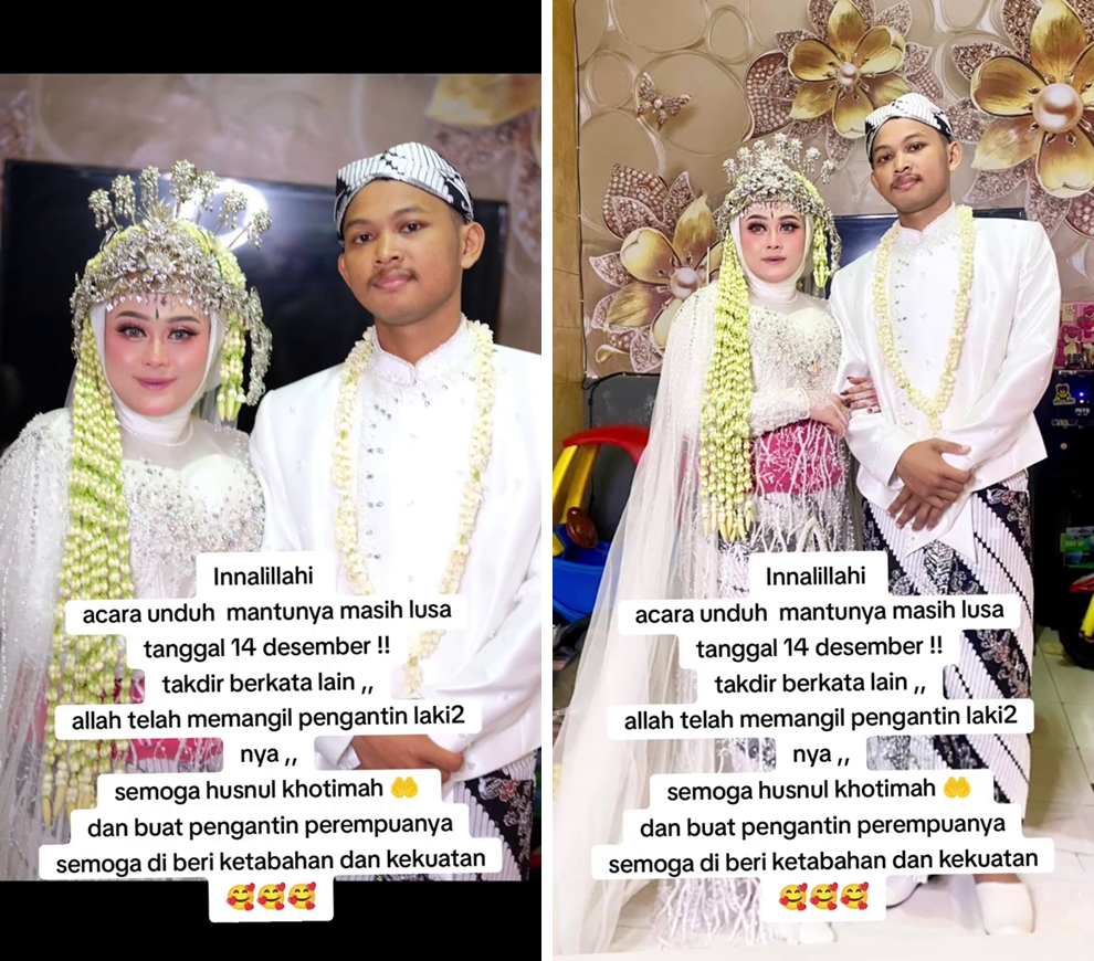 Hari bahagia jadi duka, kisah pengantin pria meninggal dunia sebelum acara ngunduh mantu bikin pilu