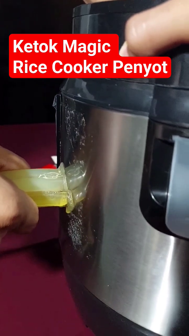 Tak perlu ke tukang servis, trik mengatasi bodi rice cooker penyok agar mulus lagi pakai 1 alat ini