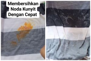 Cara mudah menghilangkan noda kuning kunyit di baju, bersih tanpa bekas cuma modal 3 bahan dapur