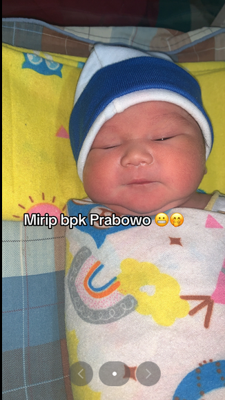 Momen ibu bagikan potret bayinya yang baru lahir ini mirip Presiden Prabowo, disebut reinkarnasi