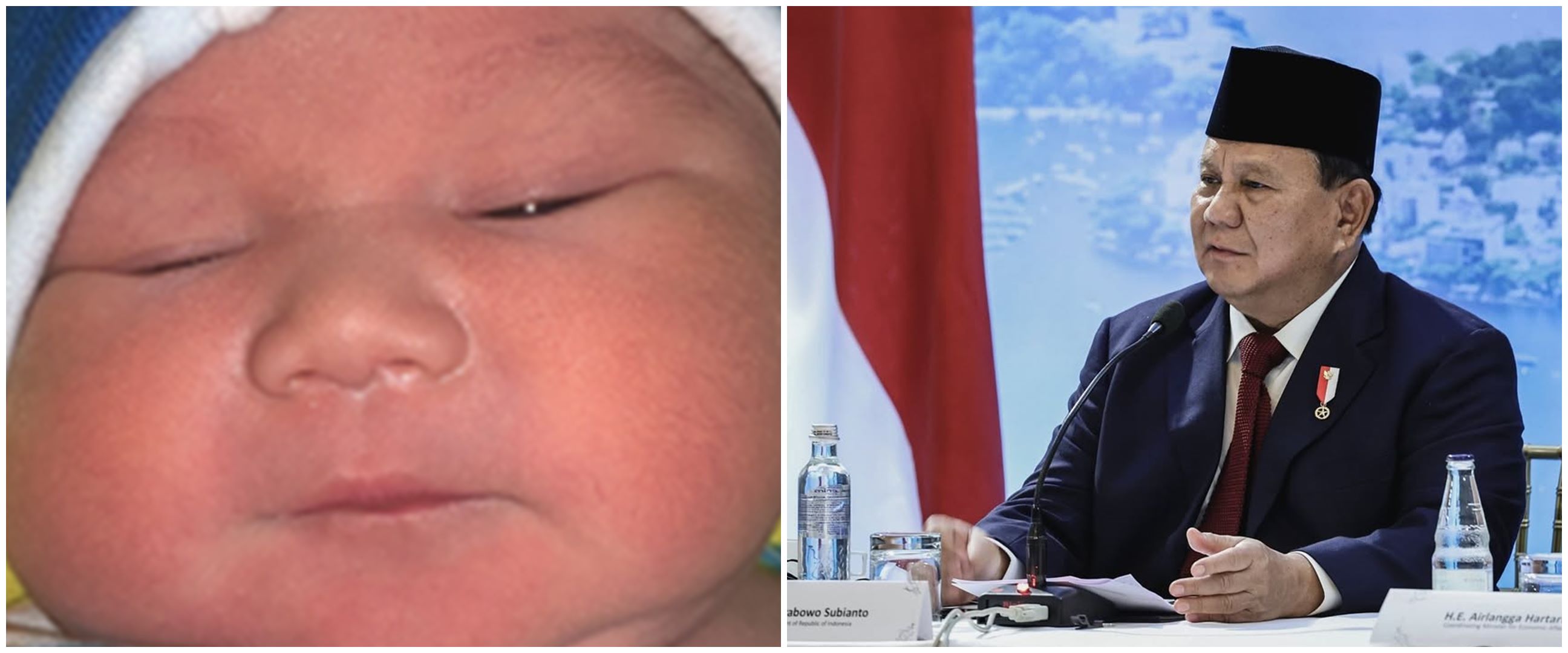 Momen ibu bagikan potret bayinya yang baru lahir ini mirip Presiden Prabowo, disebut reinkarnasi