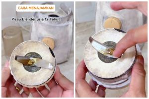 Trik mengasah pisau blender jadul ini ampuh bikin tajam lagi seperti baru cuma pakai 1 ampas dapur